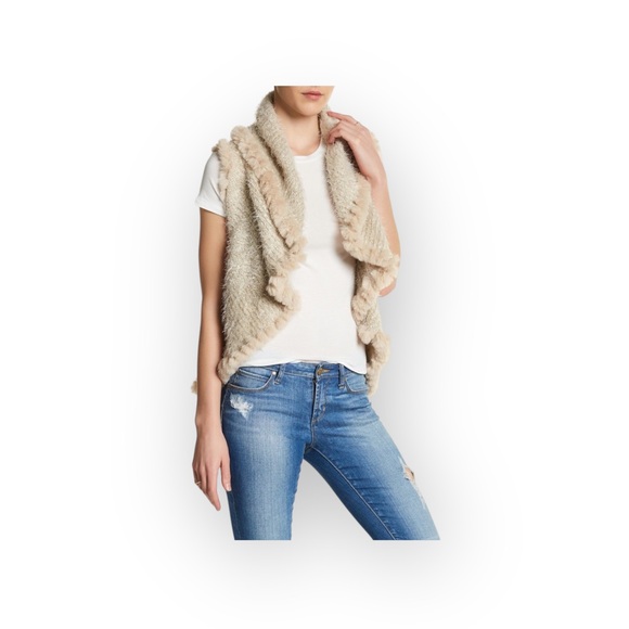 new Love Token ❤︎ Danielle Rabbit Fur Trim Vest ❤︎ Teddy Coat ❤︎ Ivory ❤︎ XS - Picture 14 of 16